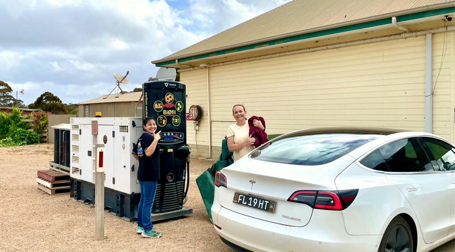 50kW DC fast charger powered by cooking oil in Caiguna 