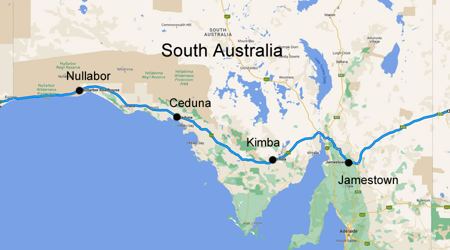 EV road trip - South Australia charging stops