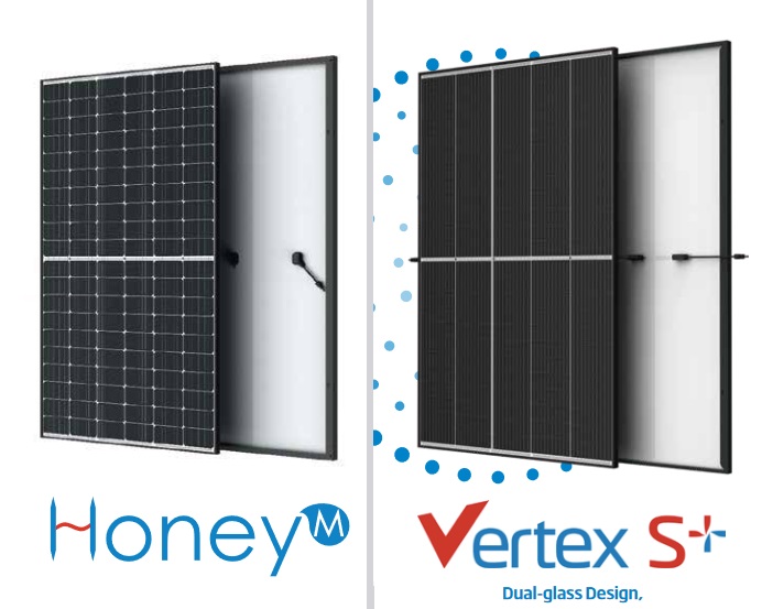 Trina Honey M and Vertex S+ panels.