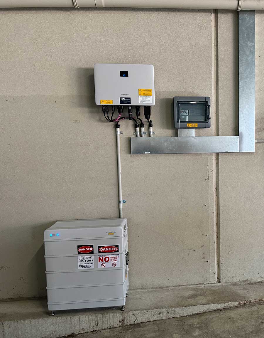 sungrow inverter and battery installation