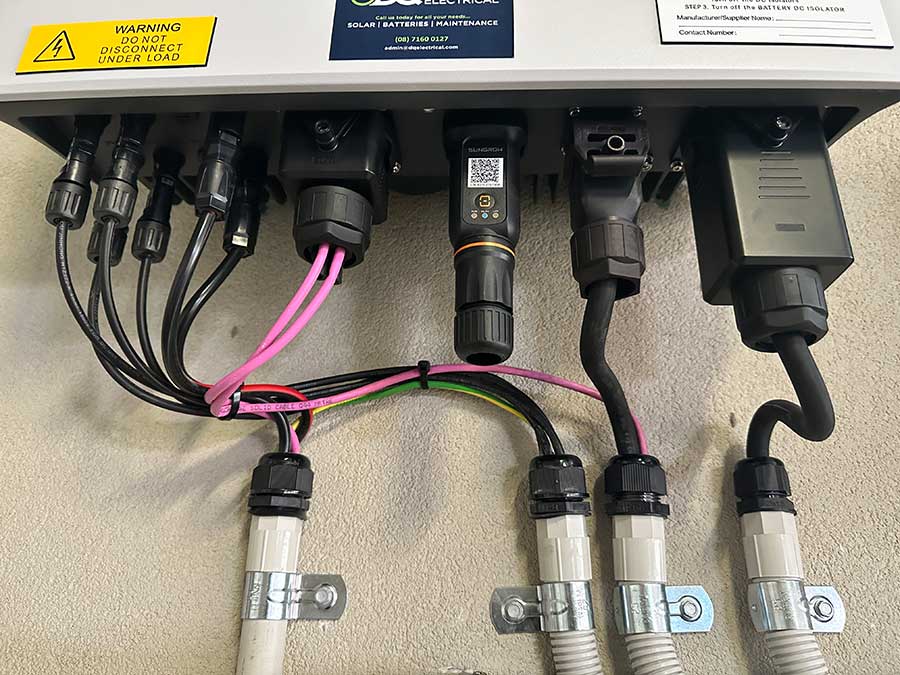 sungrow inverter connectors