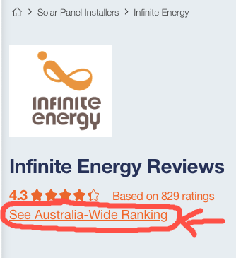 Australia-wide ranking for installers