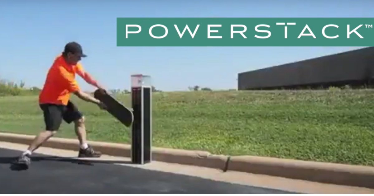 Powerstack vandal resistant solar poles