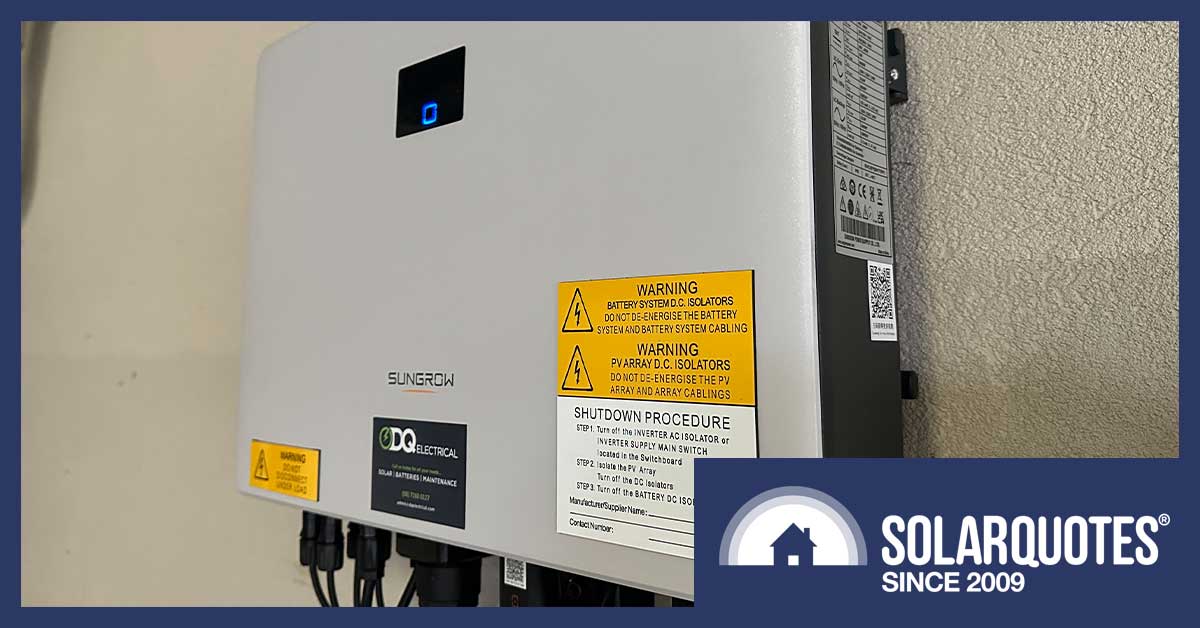 sungrow sh5.0rs inverter installed