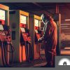 hacker at a public EV charger