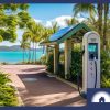 artists impression: EV charger at Airlie Beach