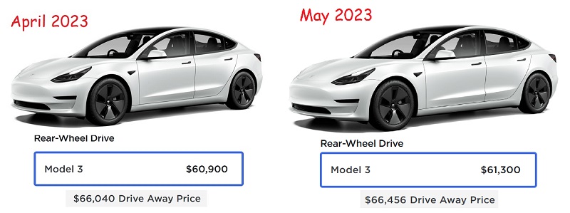 April vs. May price comparison