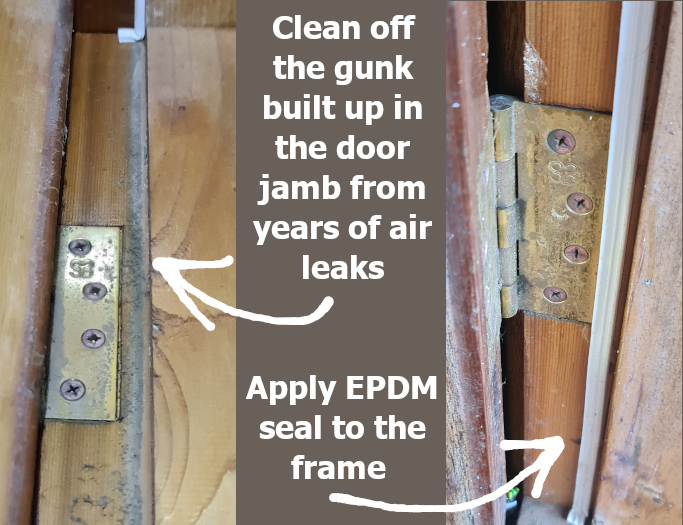 door with and without seal