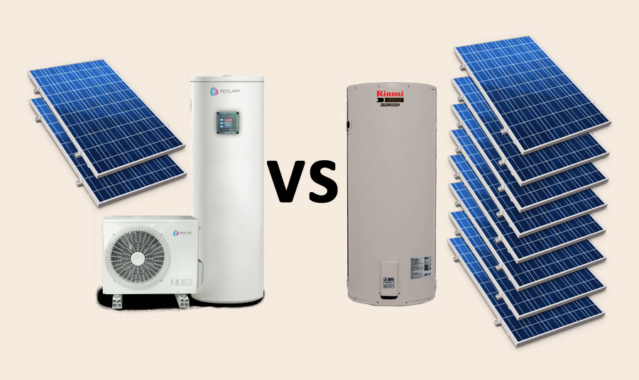 Resistive element electric HWS + PV vs heat pump