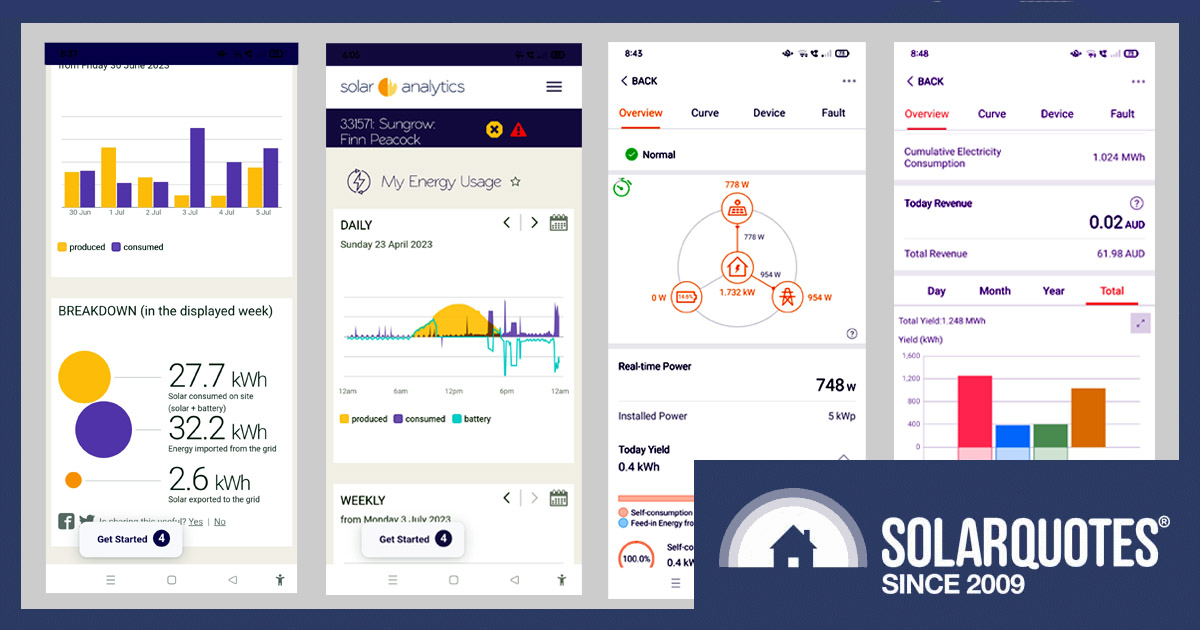 Solar Analytics vs Sungrow iSolarCloud Apps