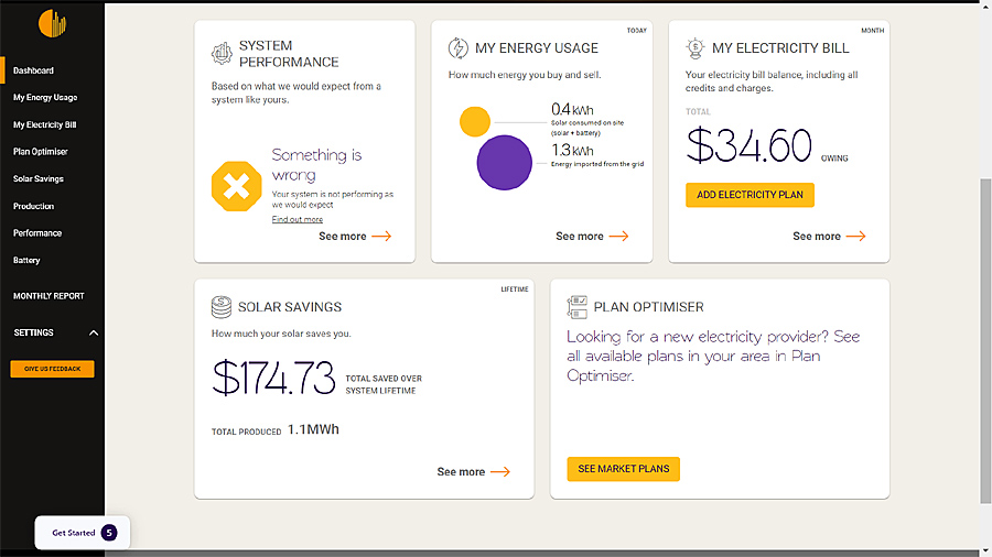 Solar Analytics dashboard 2