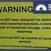 Roof truss warning - solar panels