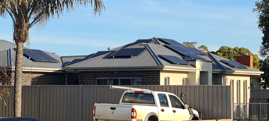 crazy roof solar panel array