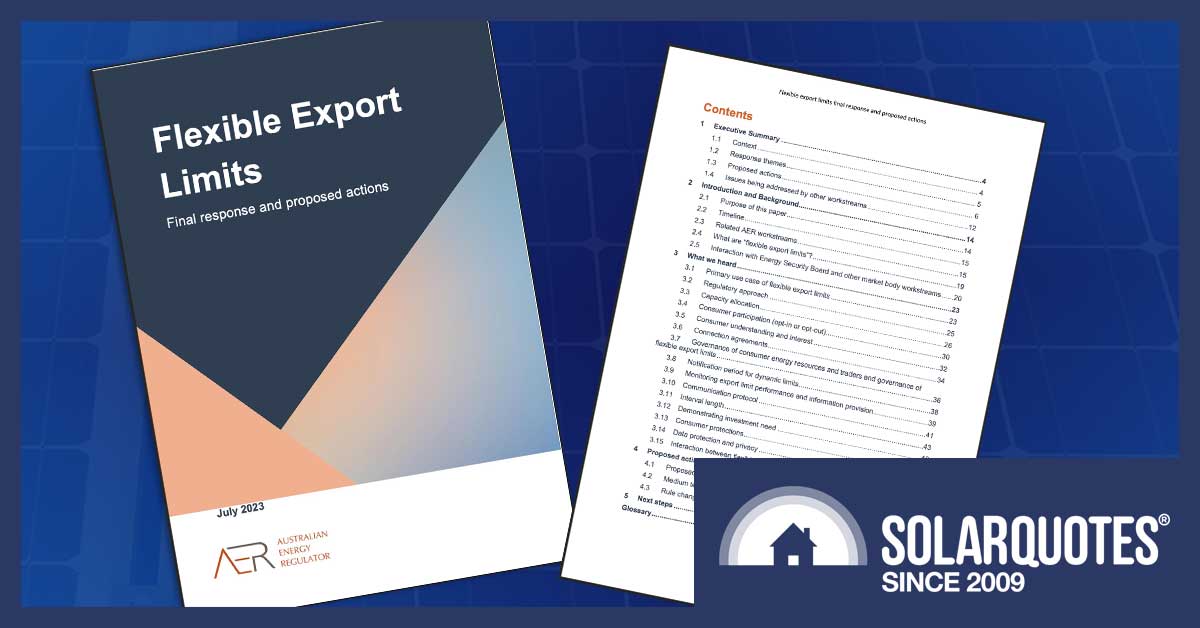AER flexible export limits paper