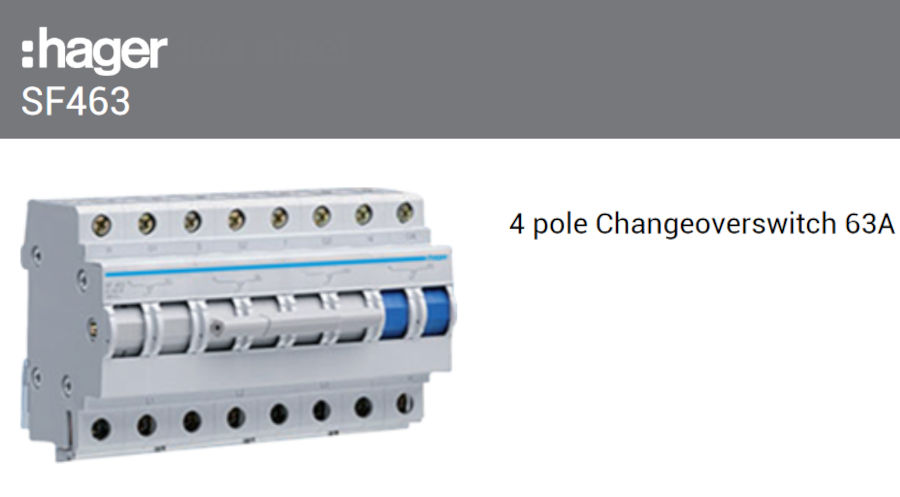 3 Phase changeover switch