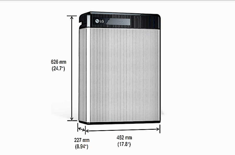 LG Chem RESU 12 dimensions