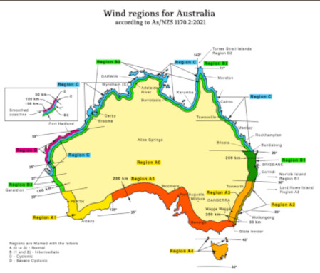 new Australian wind zones