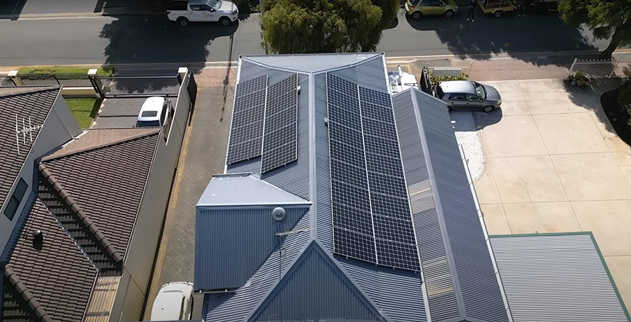 Shaun's roof - maxed out with solar panels