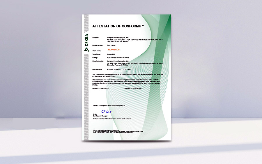 Sungrow IEC 62443 certification
