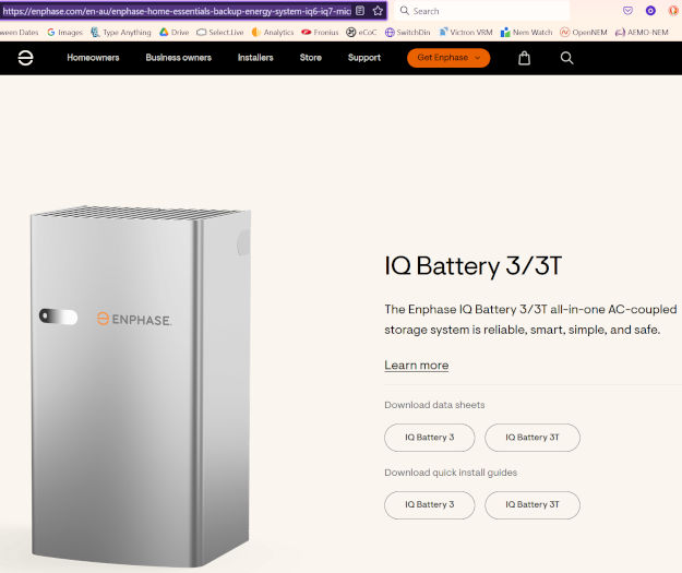 enphase 3-3t IQ battery