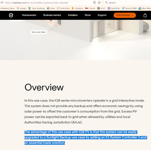 enphase IQ8 microinverter sunlight backup minisformation