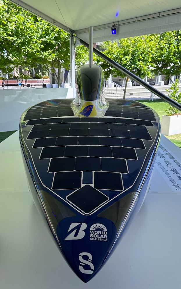 front view of the winning car