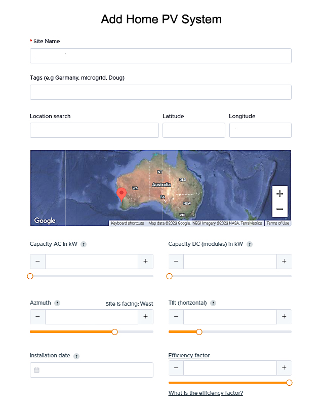 Solcast - add PV system