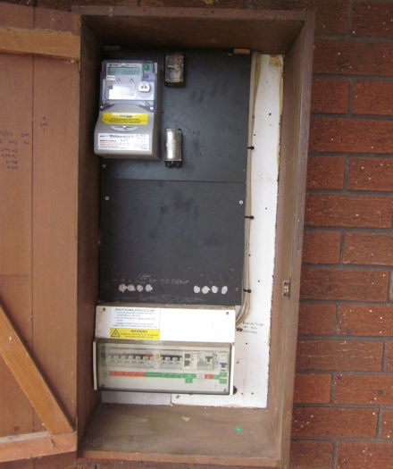 wooden meter box