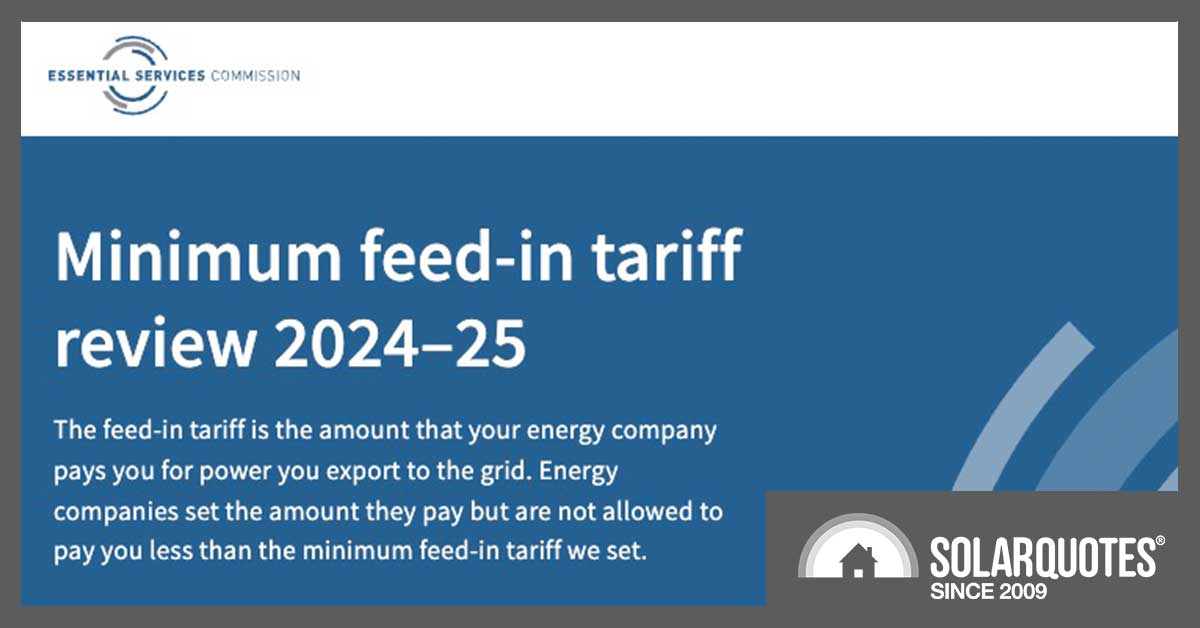 Victoria Proposes 3.3 Cent Minimum Feed In Tariff