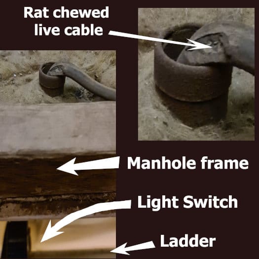 cable through manhole