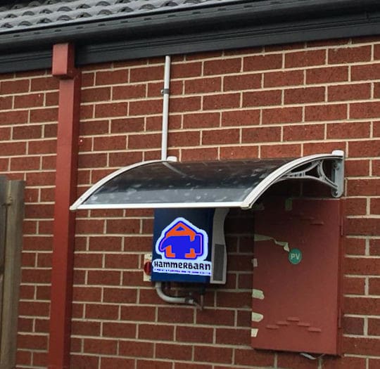 solar inverter under a shade