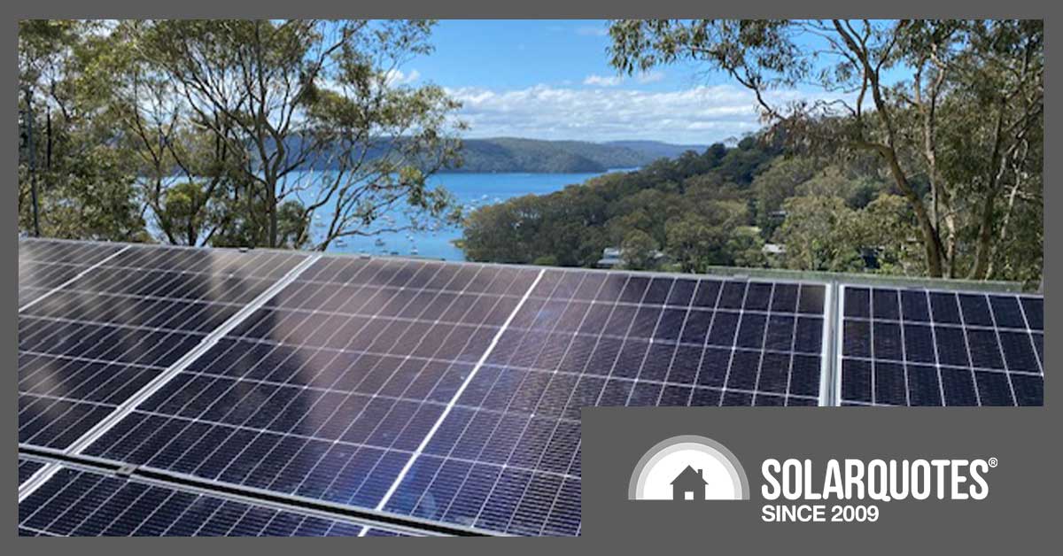 trina solar panels on a roof down under