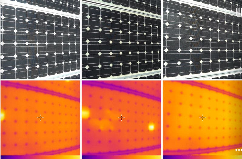 quality sharp solar panel thermal images