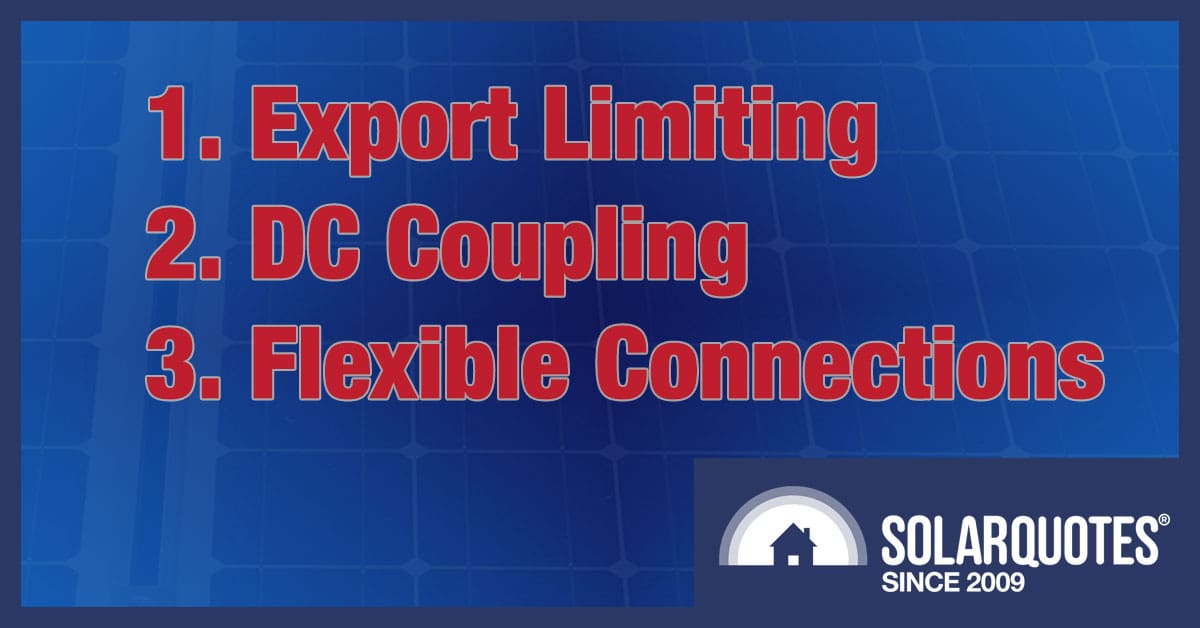 3 solar curtailment retailed terms: export limiting, dc coupling, flexible connections
