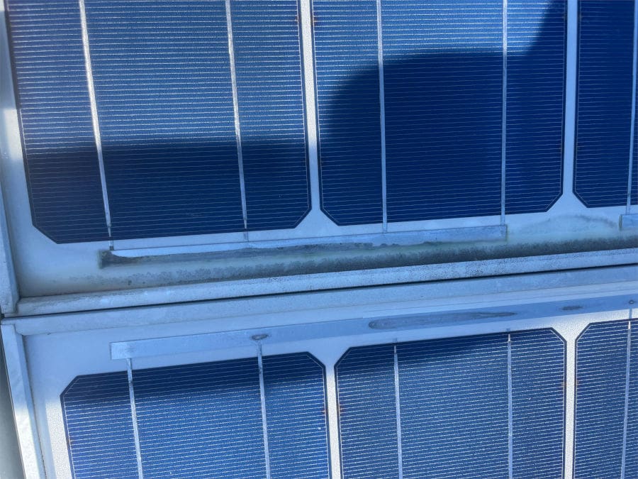 corroded trina solar panel