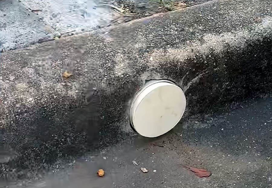 EV charging through a drainpipe