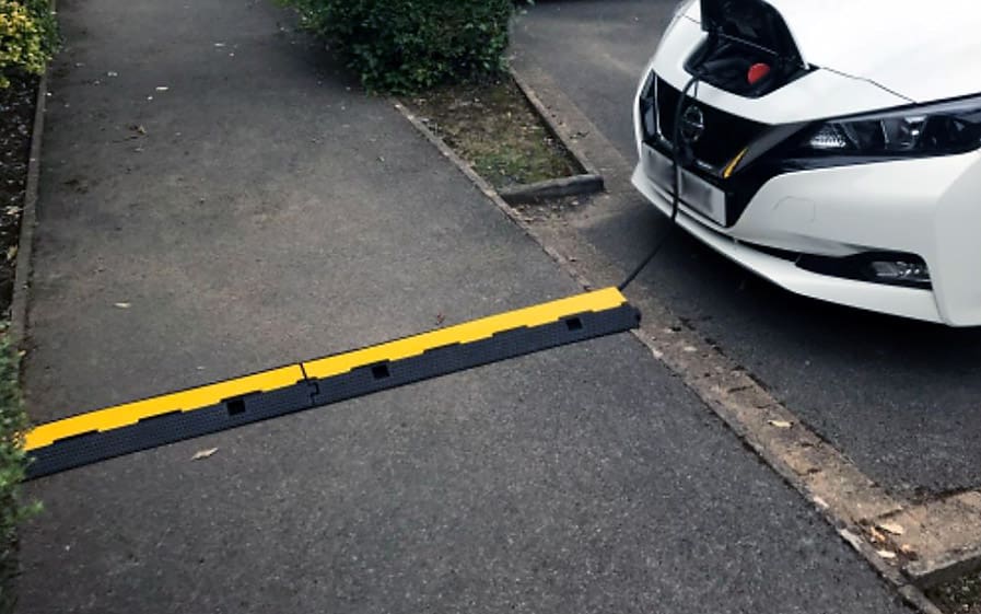 EV charging with cable cover