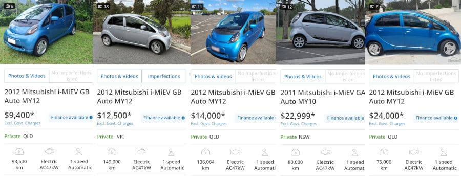 mitsubishi iMievs for sale