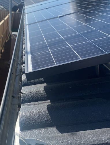 solar panels too close to gutters