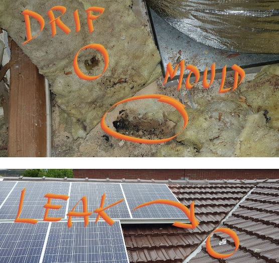 images showing how to find roof leaks