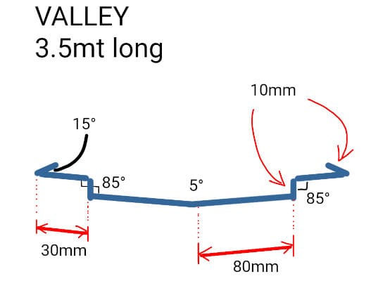 cross section of a roof flashing