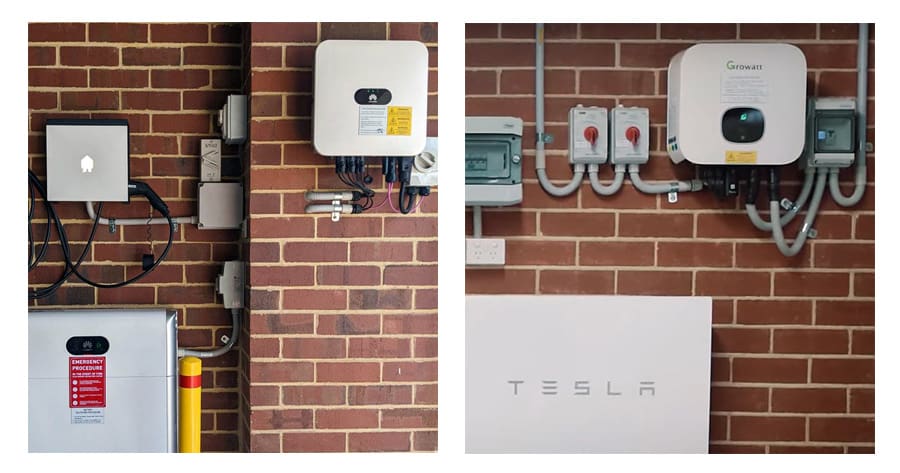 Hybrid and string inverter battery systems