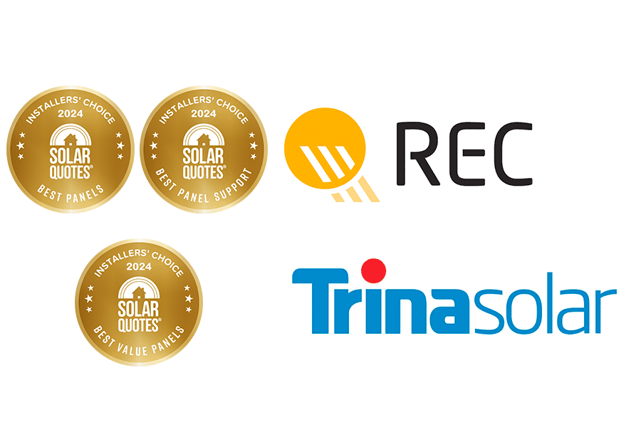 best solar panels - gold medal winners, REC and Trina