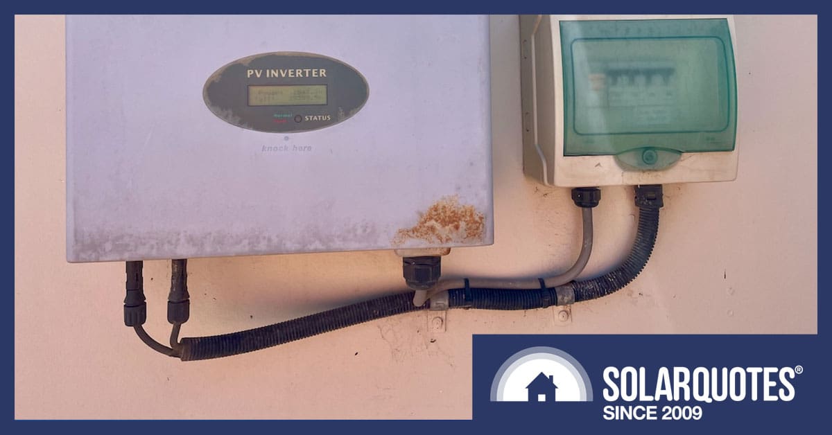 a corroded solar inverter
