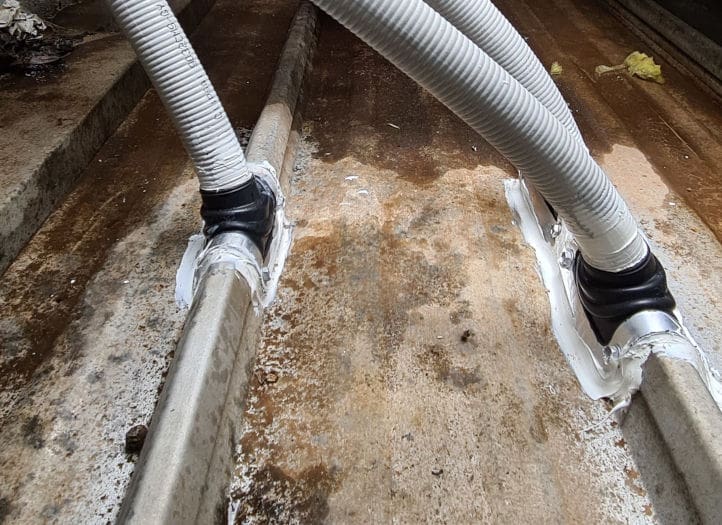 wiring exiting a roof