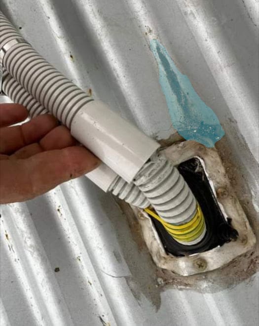 badly made roof wiring