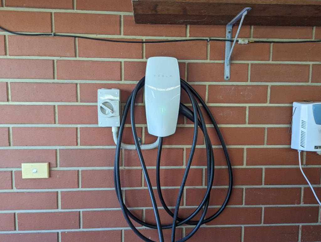 Tesla wall connector installed in Australia