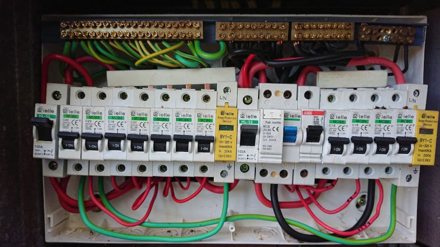 switchboard with escutcheon removed