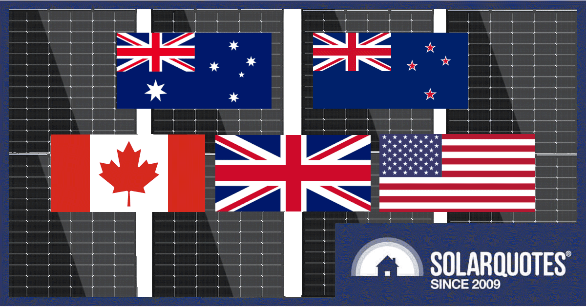 Solar prices in 2024 - AU vs. UK, USA, Canada and NZ