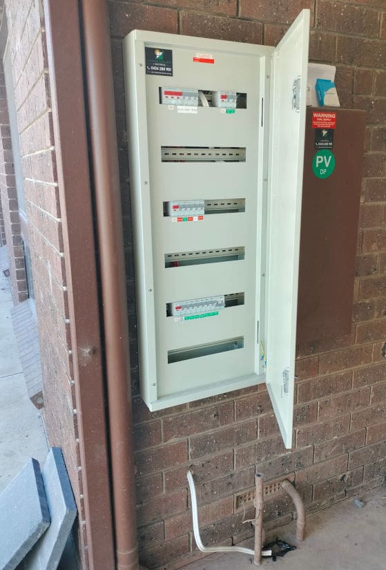 commercial switchboard on a domestic house